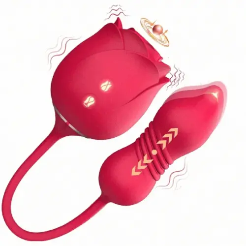 Immortal Rose Pro: Suction & Thrusting Vibrator sex toy