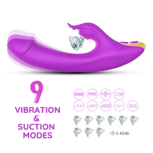 Premium Luxury Suction Rabbit Purple Modos de vibração Adult Luxury