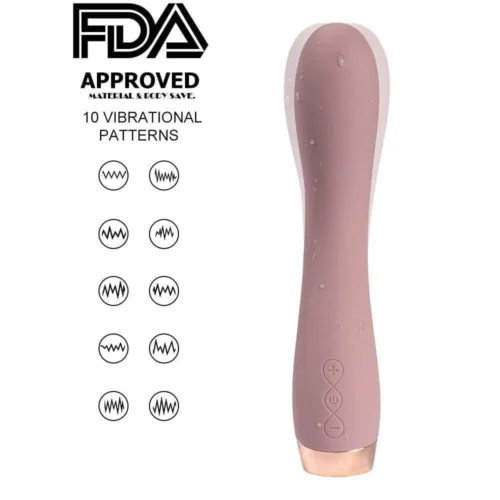 Rose Gold Luxo Contorno Vibrador Padrões de Vibração Adulto Luxo