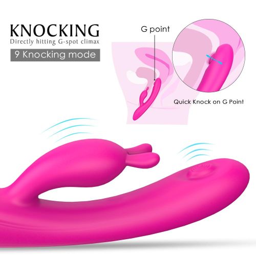 Candy Knocking G-spot Coelho Vibrador Adulto Luxo