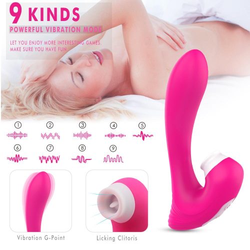 Aura-Oceanus® Lambendo &Vibrador de sucção (Rosa) Adulto Luxo