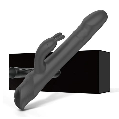 Drywell Rotating & Thrusting Rabbit Vibrator - Black Adult Luxury