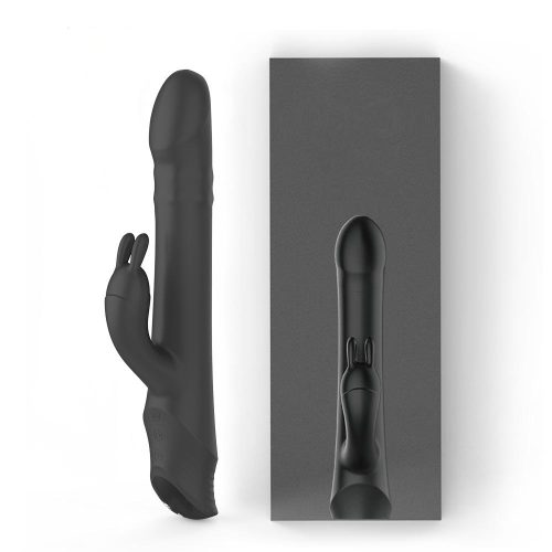 Drywell Rotating & Thrusting Rabbit Vibrator - Black Adult Luxury