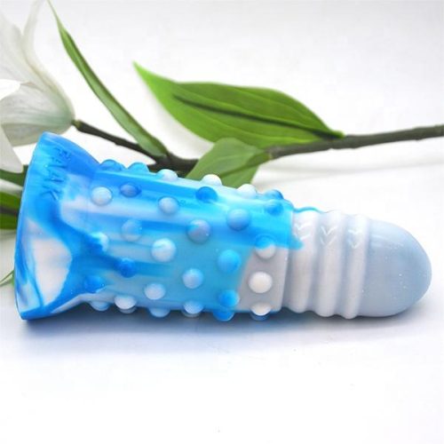 FAAK SILICONE DILDO (Azul e Branco) Adulto Luxo