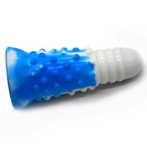 FAAK SILICONE DILDO (Azul e Branco) Adulto Luxo