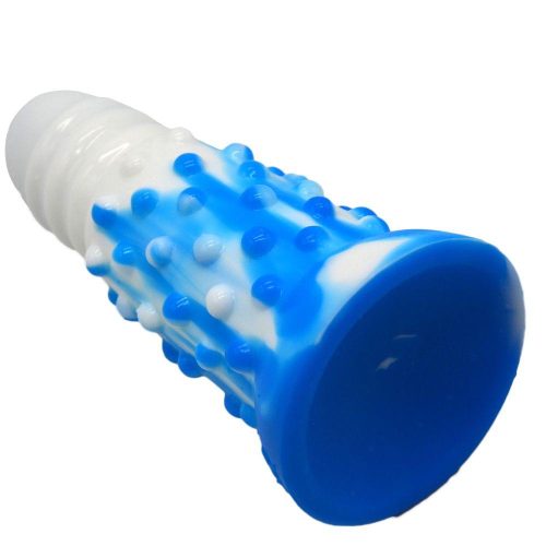 FAAK SILICONE DILDO (Azul e Branco) Adulto Luxo