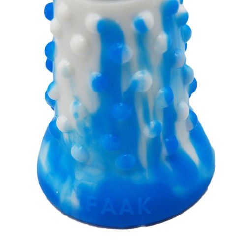 FAAK SILICONE DILDO (Azul e Branco) Adulto Luxo