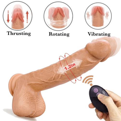 Fantasia Empuxo Vibrando Controle Remoto Dildo Adulto Luxo