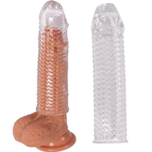 Mega Mighty Extender por 70% Phil Clear Penis Sleeve Adulto Luxo