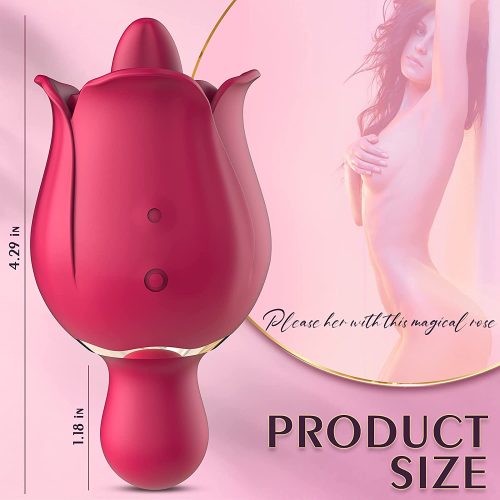 3 in 1 Rose Lick-Enamour (Red) Licking Vibrator Adult Luxury