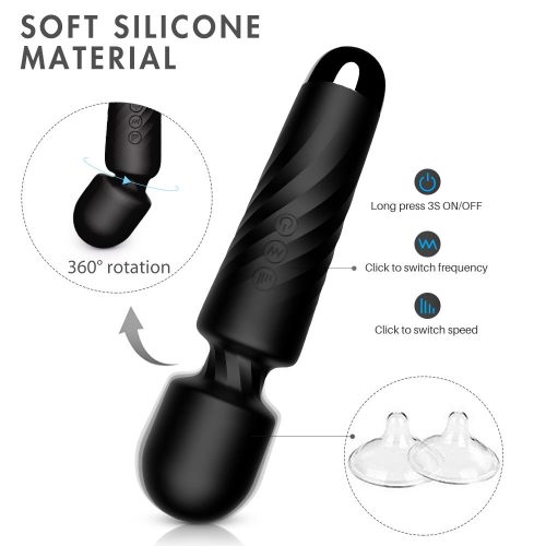 Orgasmix Super Sex Massage Wand (Preto) Adulto Luxo