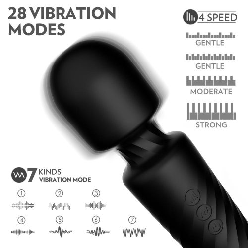 Orgasmix Super Sex Massage Wand (Preto) Adulto Luxo