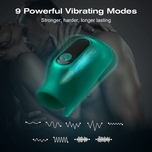 Prazer silencioso Stroker brinquedo sexual para homens (verde) Adulto Luxo