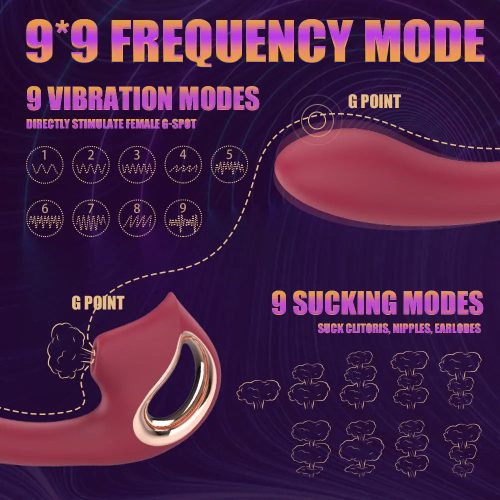 Vibrador de Sucção Adulto Luxo 9 Modos de Vibração **