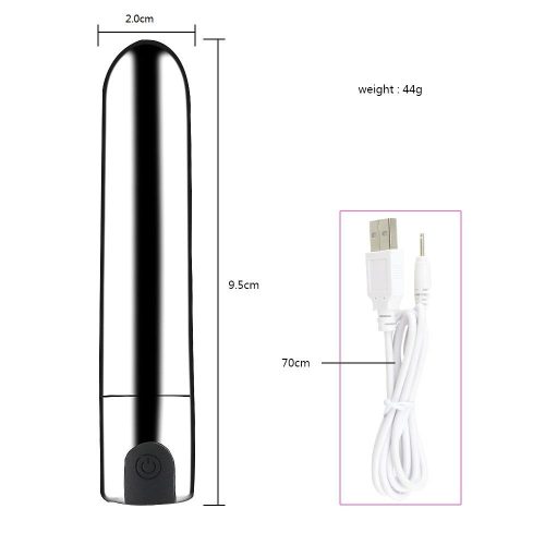 Universal Unisex Vibrador Bala de Prata Adulto Luxo