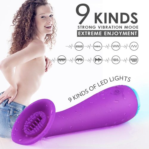 Wand-er Lick-Her de ZONEGASM (roxo) Lambendo Vibrador Adulto Luxo