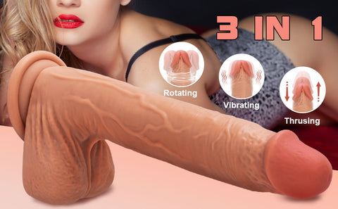 Vibrando Dildo Rotativo Vibratório Amante de Luxo